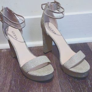 Guess Golden Block heels